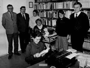 Polskie Radio Szczecin - w bibliotece radiowej ok. 1985