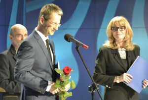 Leszek Sagan i Anna Kolmer, z tyłu - Marek Rudnicki