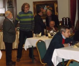Spotkanie noworoczne dziennikarzy 05.02.2016, na zdjęciu: Marek Osajda, Janusz Ławrynowicz, Wojtek Tyrmanowski