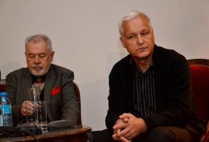 od lewej: Józef Gawłowicz,  historyk dr Michał Paziewski