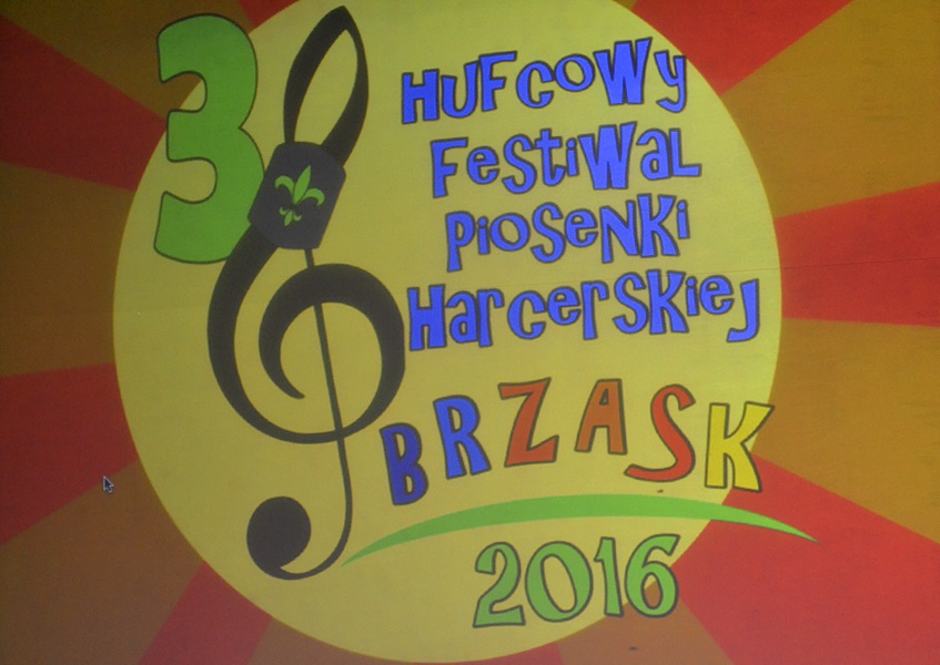 logo Festiwalu Piosenki Harcerskiej BRZASK 2016
