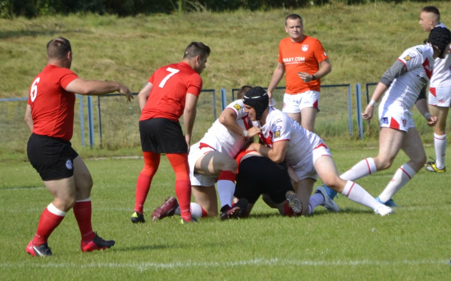 mecz obfitował w dynamiczne akcje - rugby to bardzo kontaktowy sport